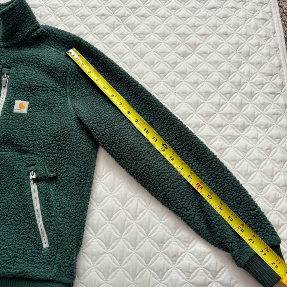 Carhartt Women's High Pile Sherpa Fleece Full Zip Jacket Blue Green Teal Size S - Picture 10 of 16